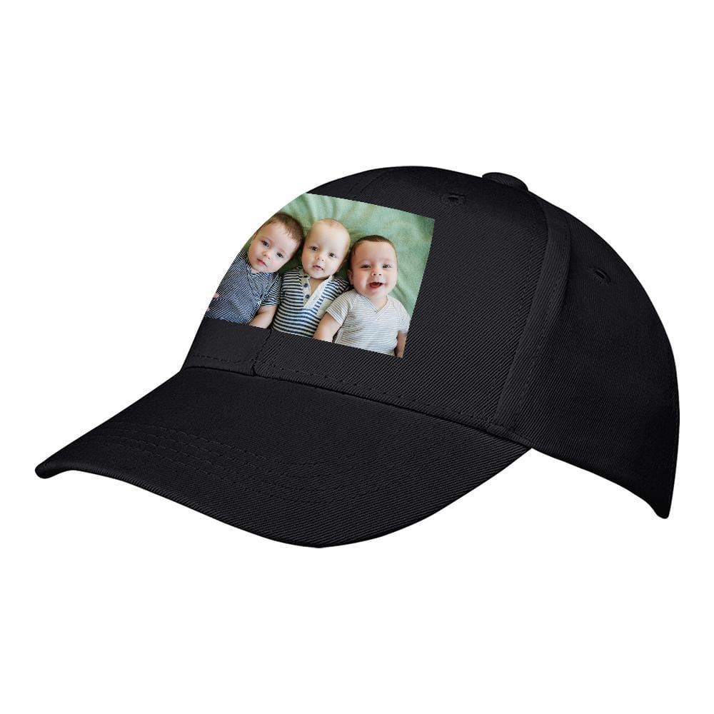 Custom Photo Baseball Cap Black for Sports - Giftlab