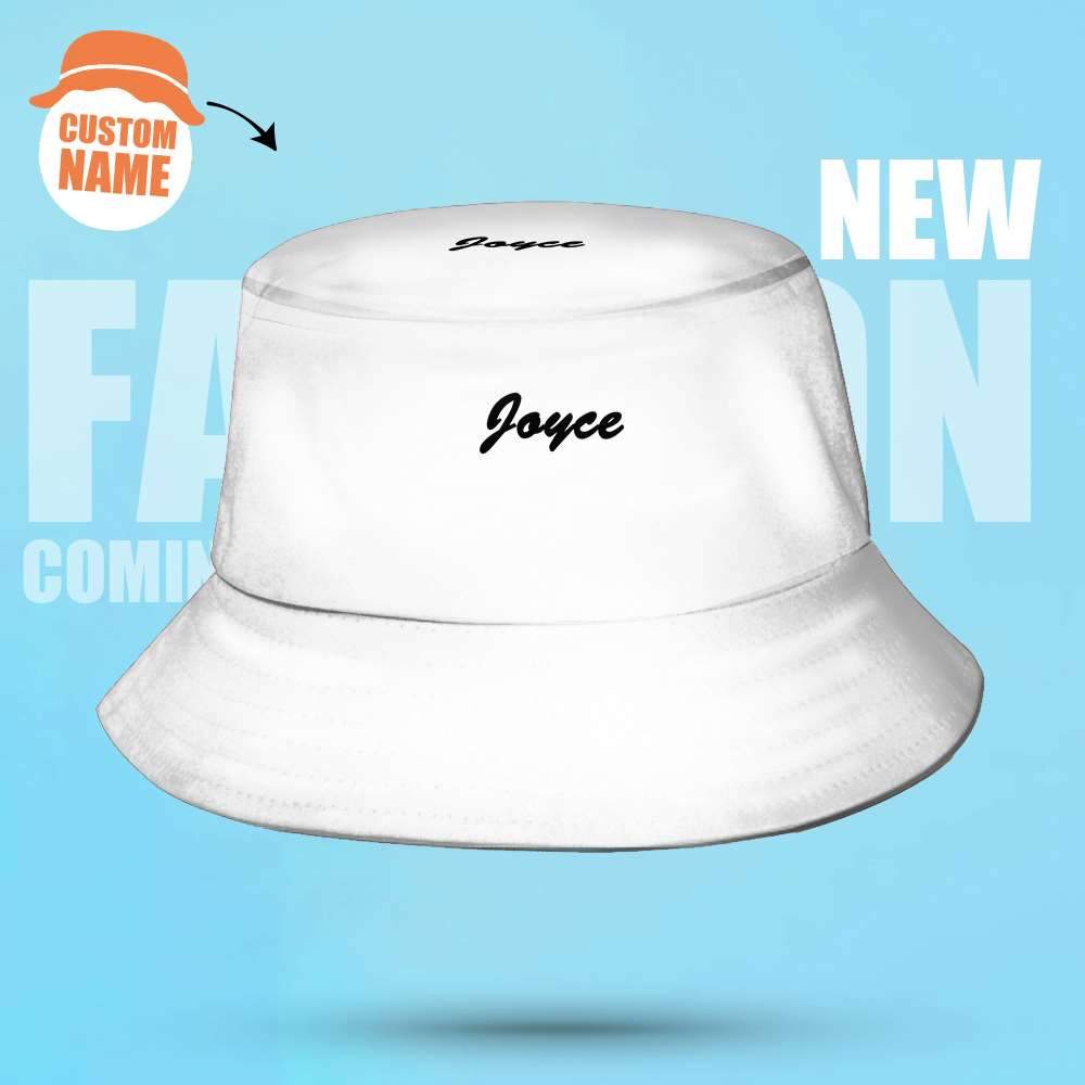 Custom Print Bucket Hat Custom Fishing Hats Custom Hats No Minimum - White - Giftlab