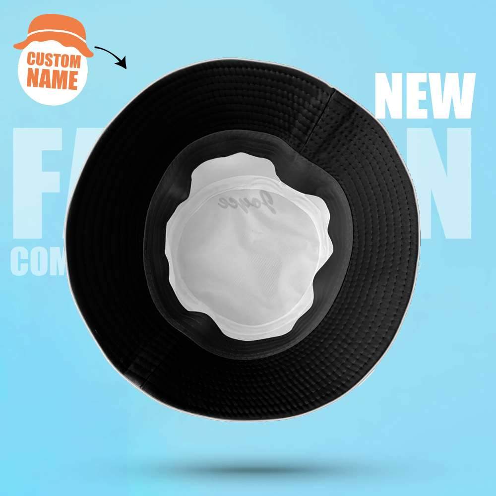 Custom Bucket Hat Name Print Bucket Hats Personalized Hats Printed Gifts - 4 Colors - Giftlab