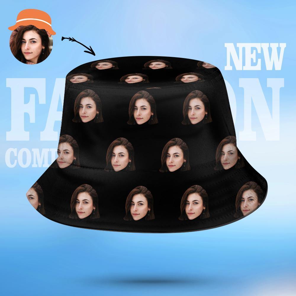 Custom Bucket Hat Print Bucket Hats Personalized Hat Face Gifts for Girlfriend - Giftlab