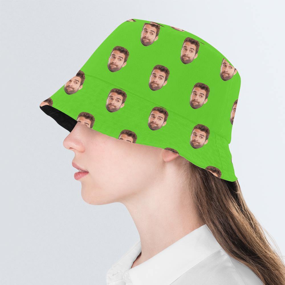 Benutzerdefinierter Bucket Hat Print Bucket Hats Personalisiertes Hutgesicht Geschenke Für Freundin - CustWitDE