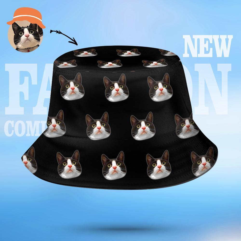 Custom Bucket Hat Photo Hats Personalized Bucket Hat Gifts for Cat Owner - Giftlab
