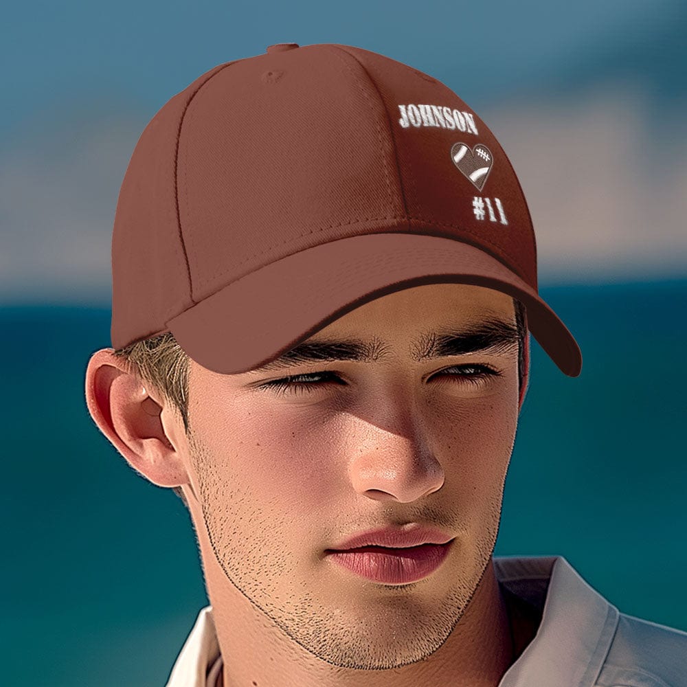 Personalized Football Team Caps Baseball Hats Game Day Gift Idea for Teammates and Sports Fans - Giftlab