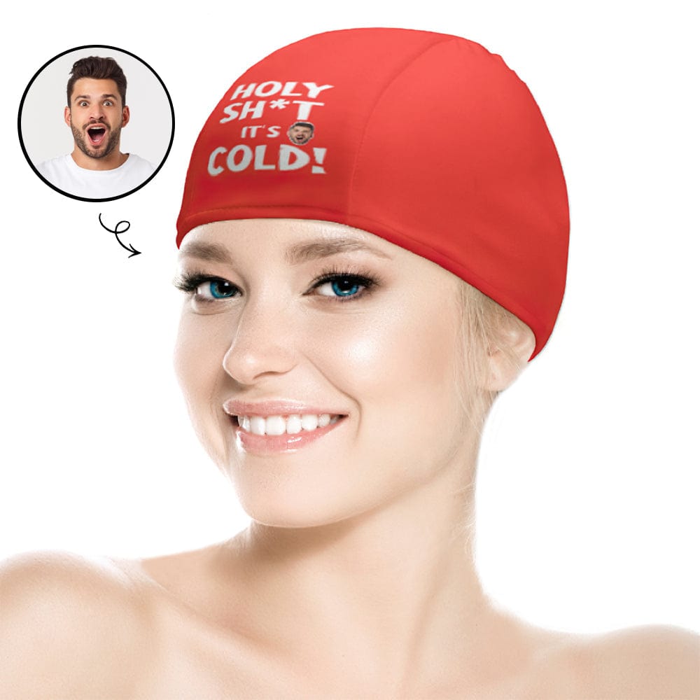 Personalized Red Swim Caps Custom Swimming Cap Summer Gift For Her - Giftlab