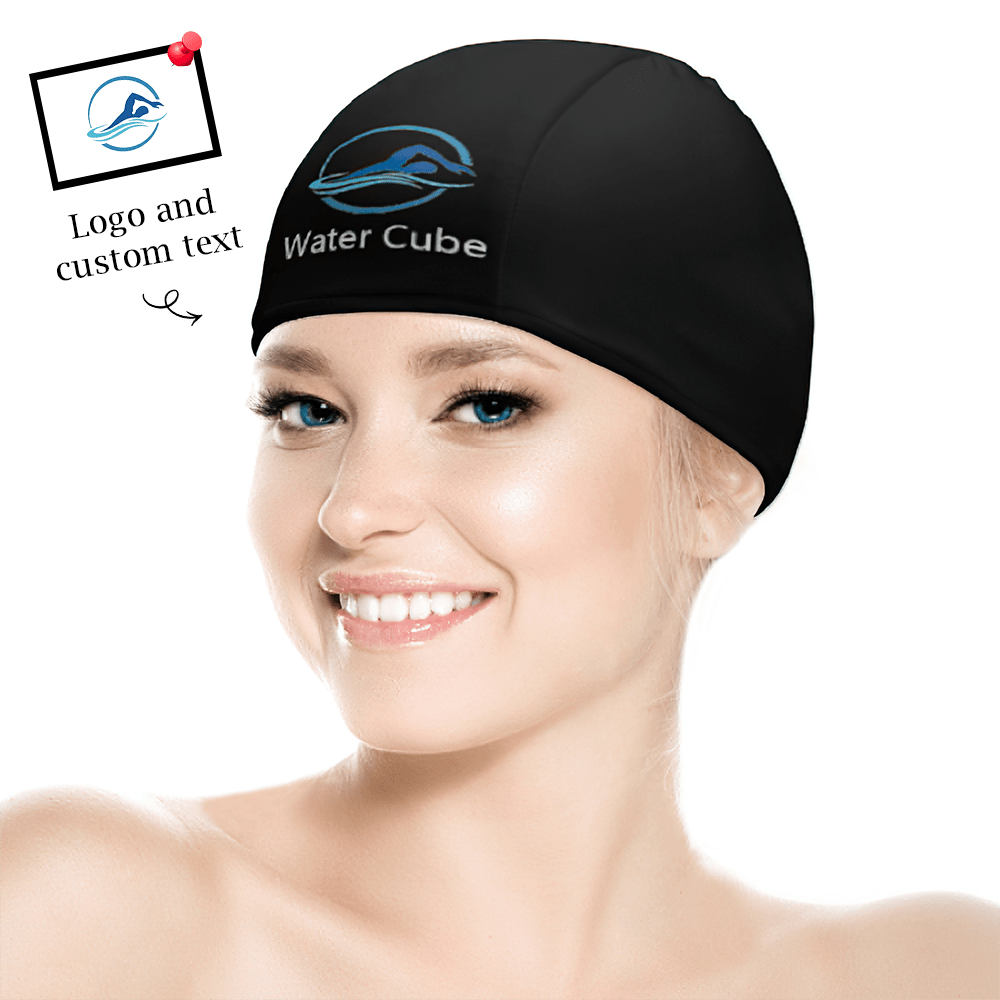 Custom Logo Swimming Cap Custom Swimming Caps Swimming Hats for Her - Giftlab