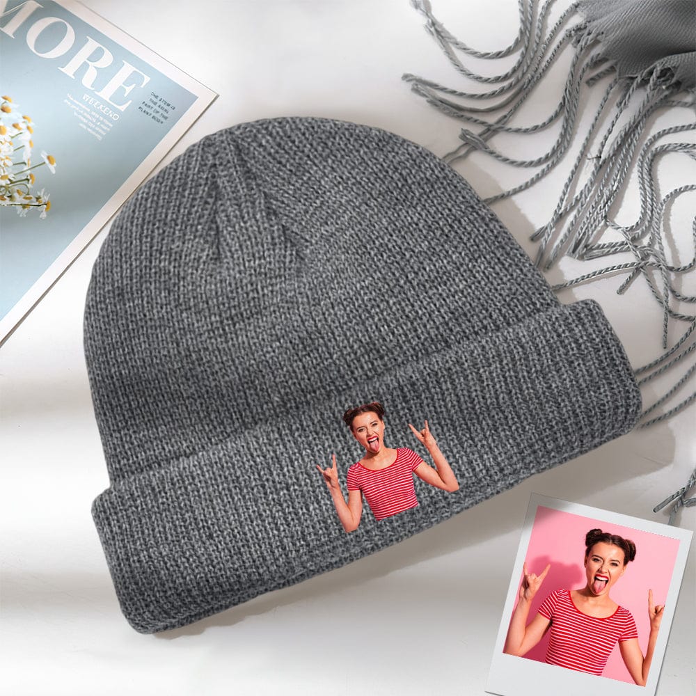 Custom Knitted Hat Adult Unisex Beanie Hat Warm Cap for Winter Gifts - Giftlab