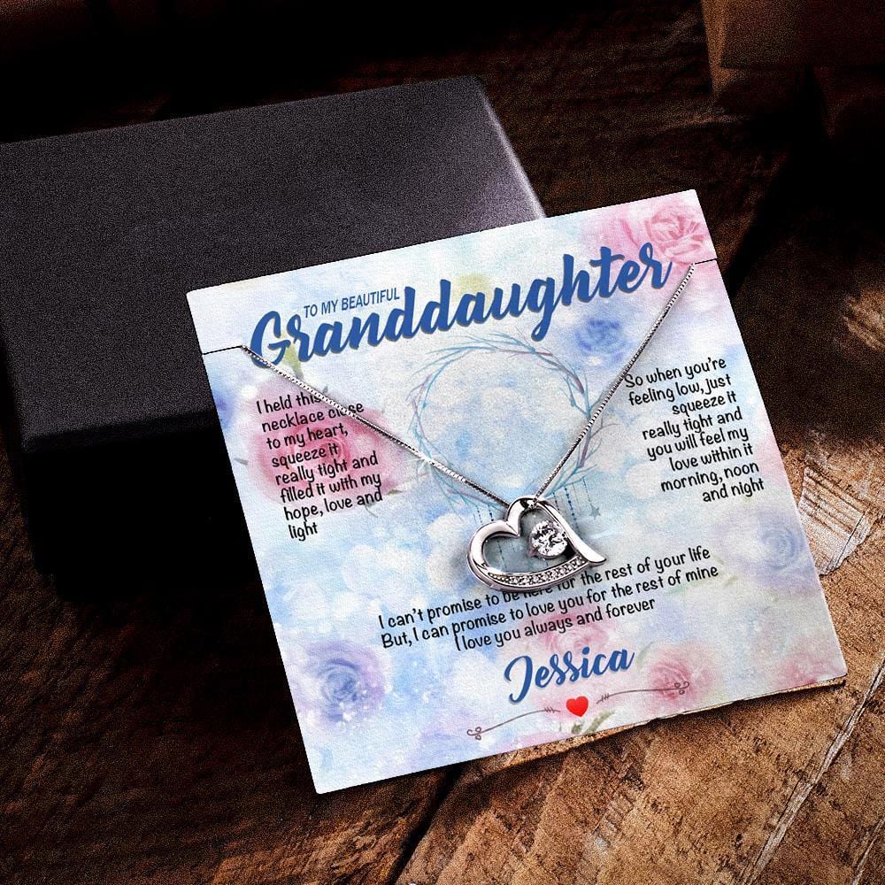 Necklace Gifts With Custom Message Card Give Granddaughter Gifts - Giftlab