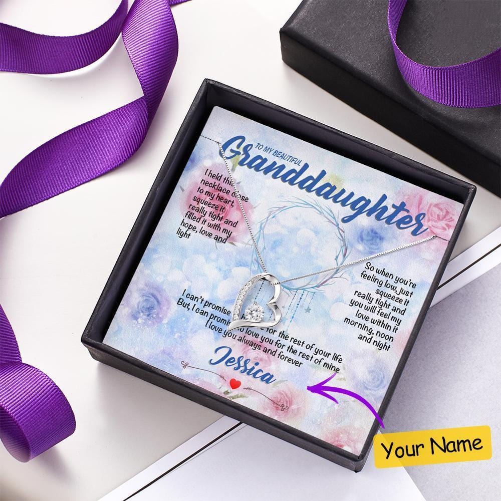 Necklace Gifts With Custom Message Card Give Granddaughter Gifts - Giftlab