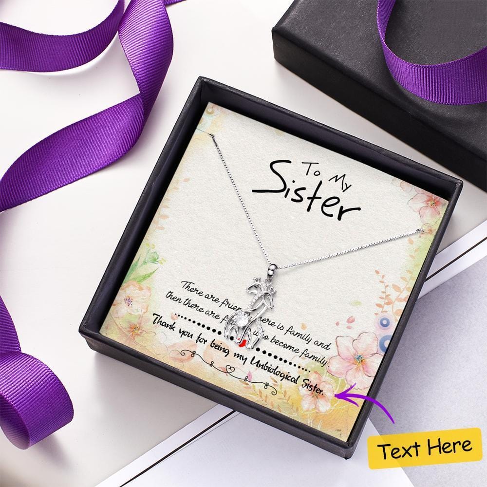 Personalized Necklace Gifts With Personalised Message Card Gifts for Sister - Giftlab