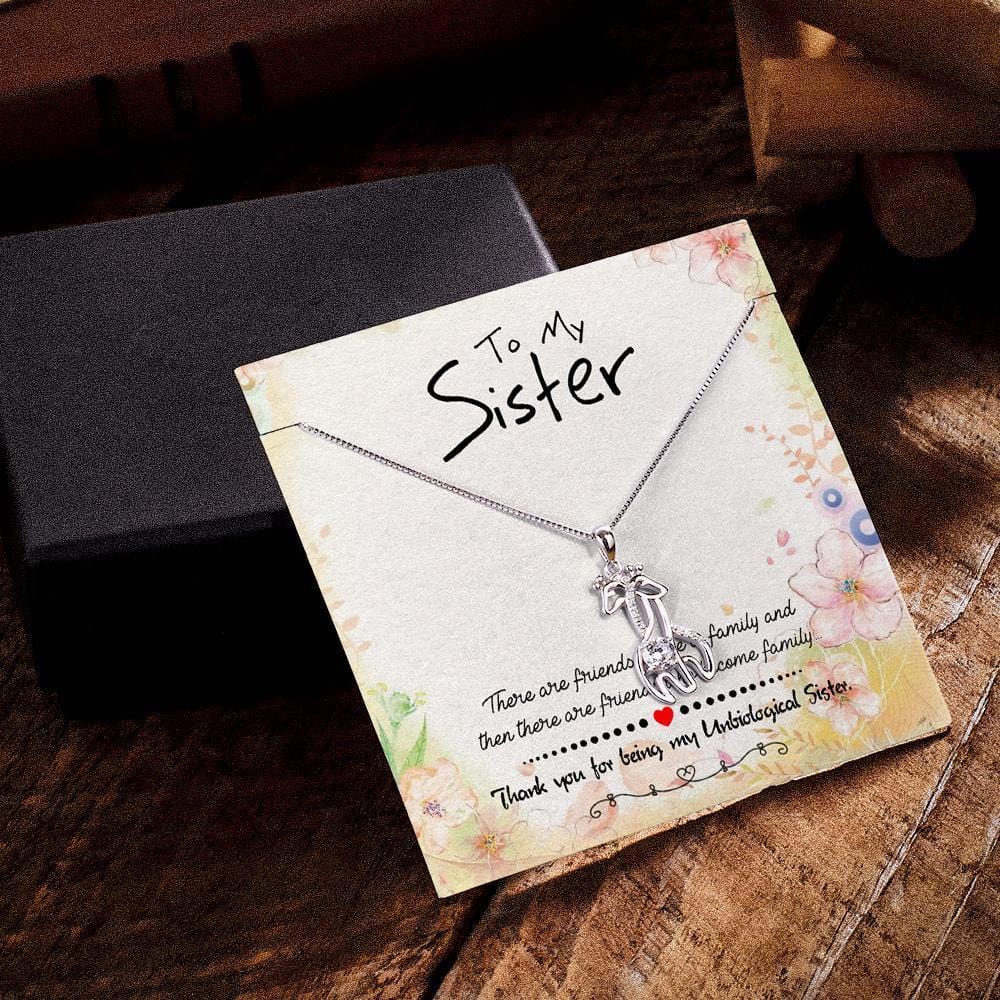 Personalized Necklace Gifts With Personalised Message Card Gifts for Sister - Giftlab