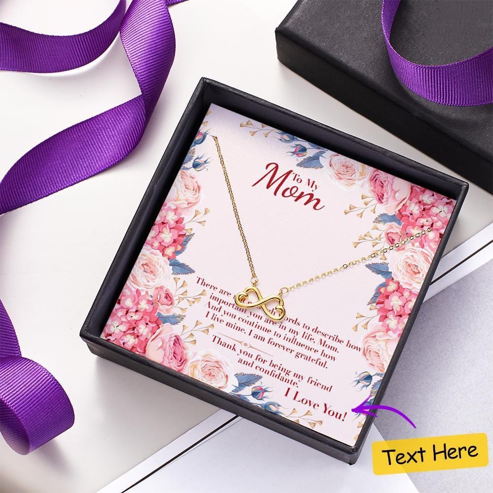 Personalized Necklace Gifts Custom Message Card Gifts To My Mom - Giftlab