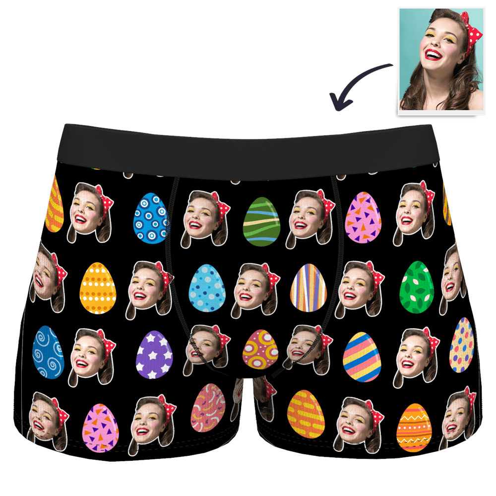 Easter Gift Boxer Brief with Face For Boyfriend - Easter Egg - Giftlab