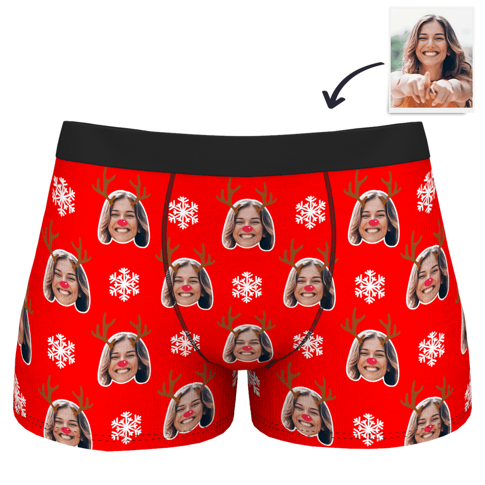 Christmas Gift For Boyfriend Custom Underwear - Christmas Reindeer - Giftlab