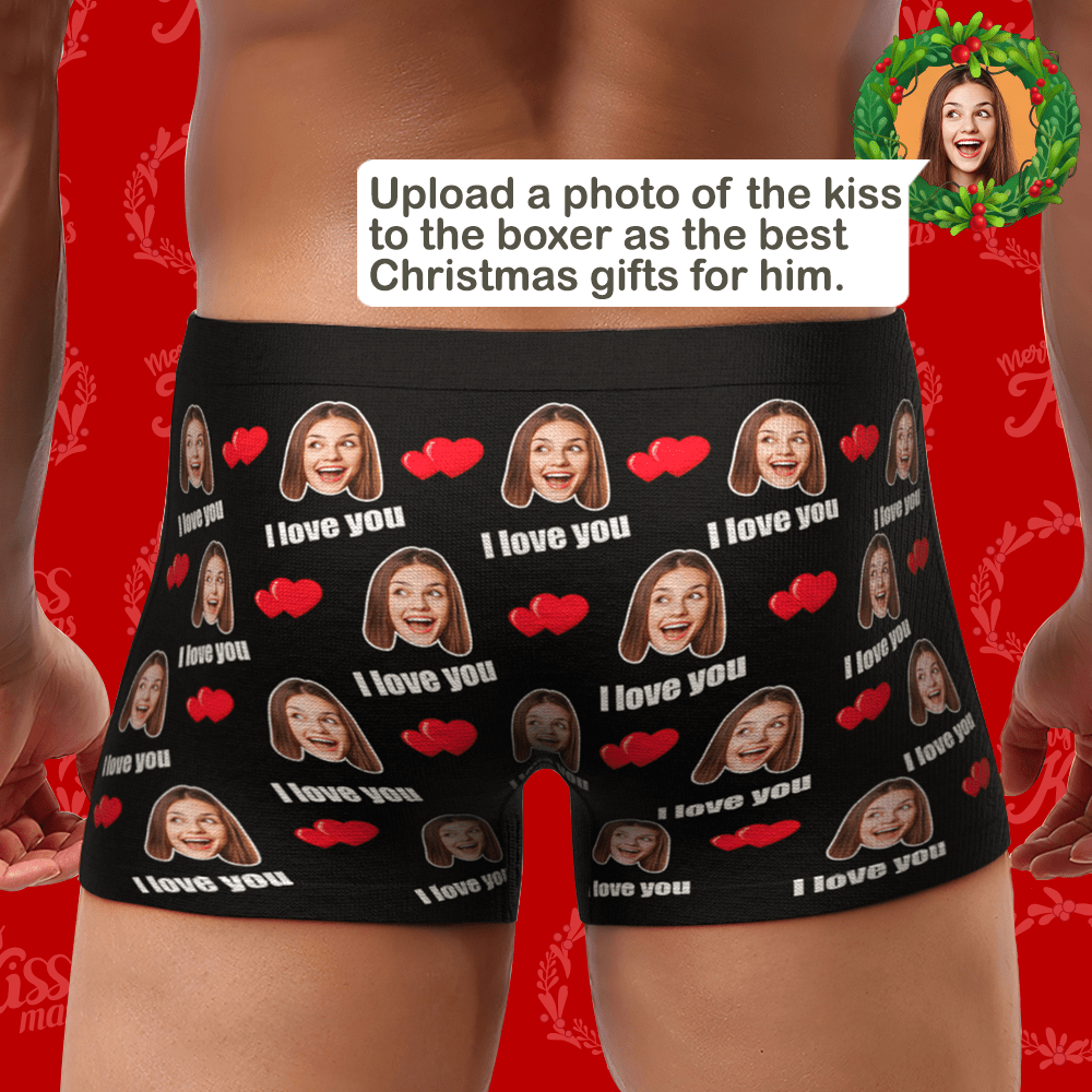 Christmas Gifts Custom Underwear Face Boxers Gift For Him- 6 Colors - Giftlab