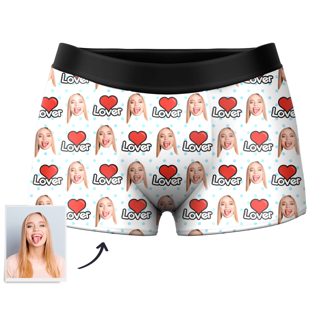 Custom Face Colorful Boxer 3D Online Preview Anniversary Gifts for Him - Giftlab