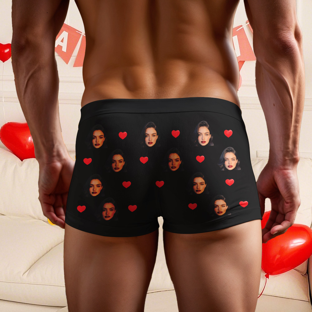 Custom Men's Boxer Shorts Personalized Face ID Touch ID Property Of Brief Boxer with Name Valentine's Day Gift - GiftlabUS