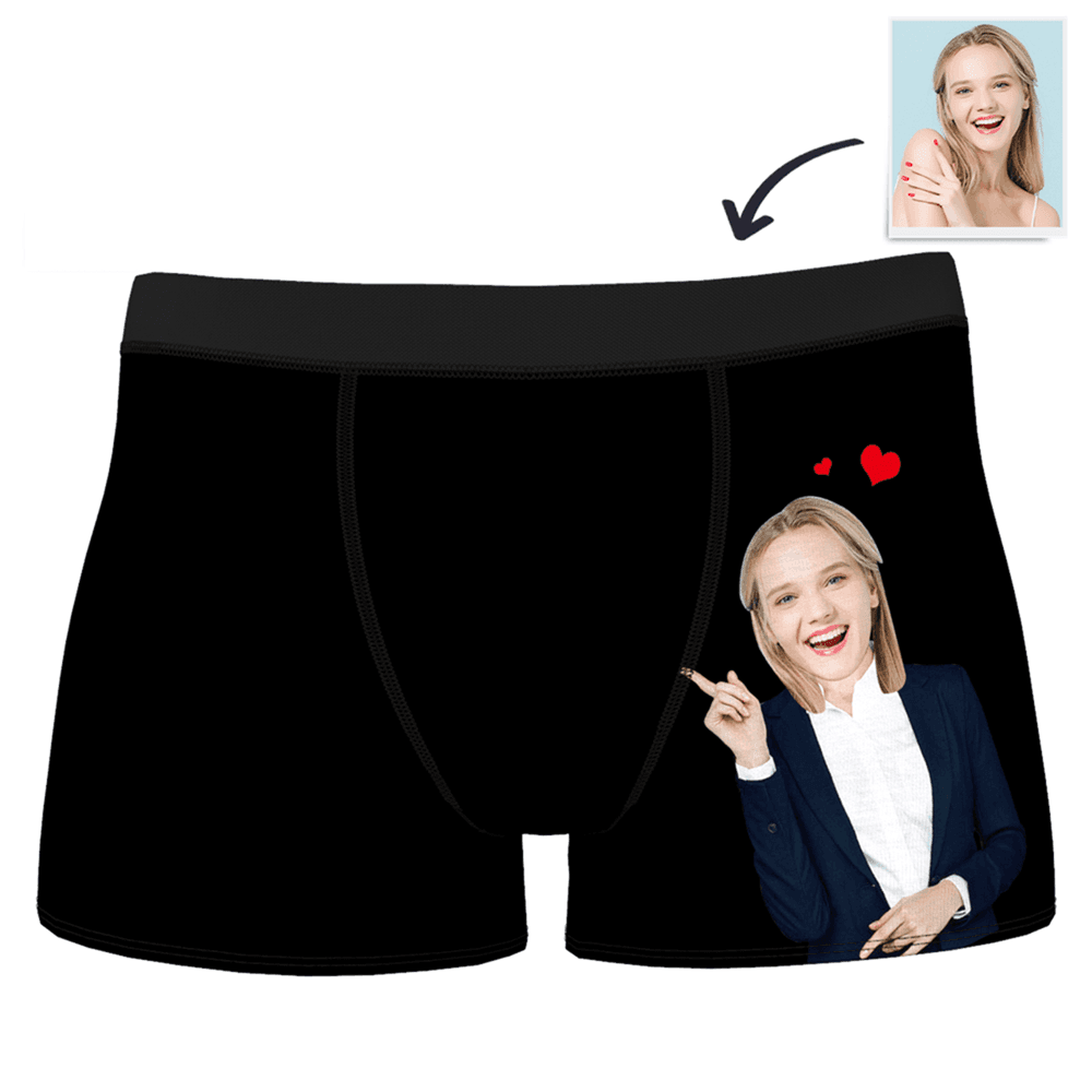 Boxer Brief with Face Custom Boxer Shorts - Love From Girlfriend - Giftlab