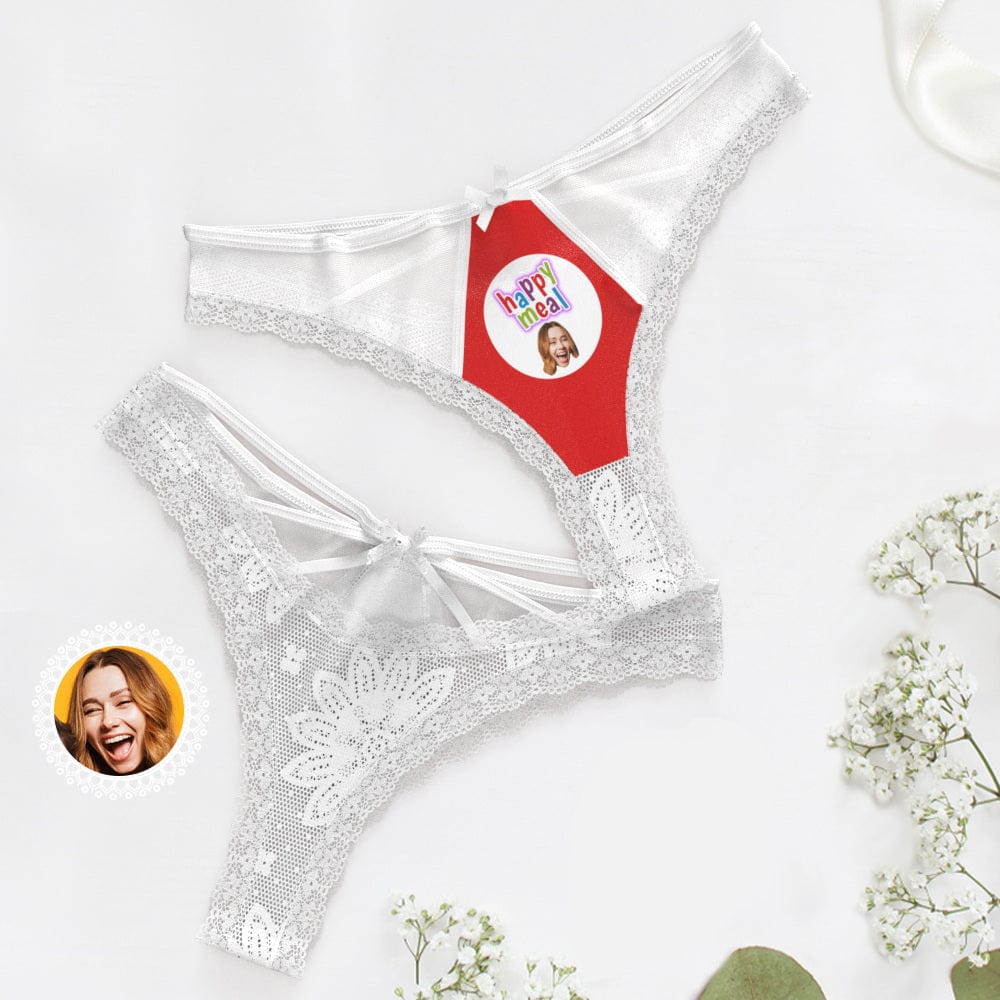 Personalized Wedding Lace Thongs Custom Face Underwear Wedding Gifts - Giftlab
