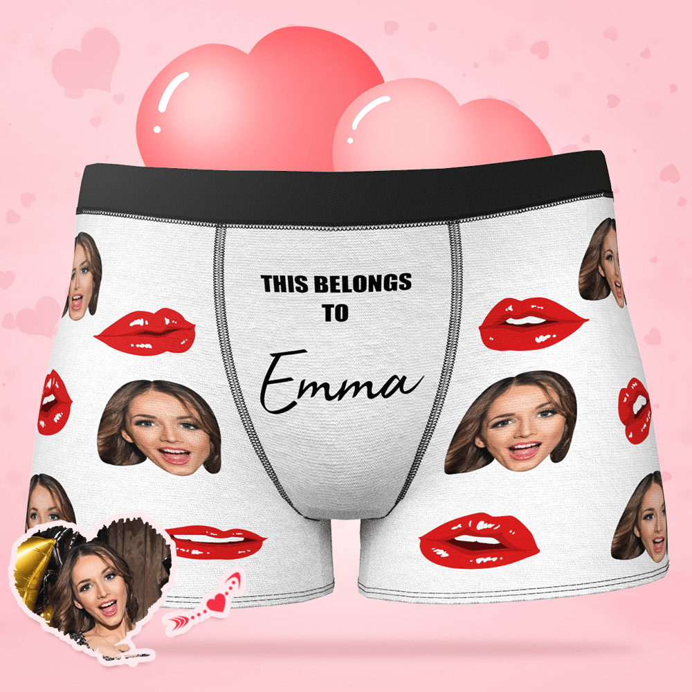 Custom Girlfriend Face Boxer Valentine Gift For Him - 2 Colors - Giftlab