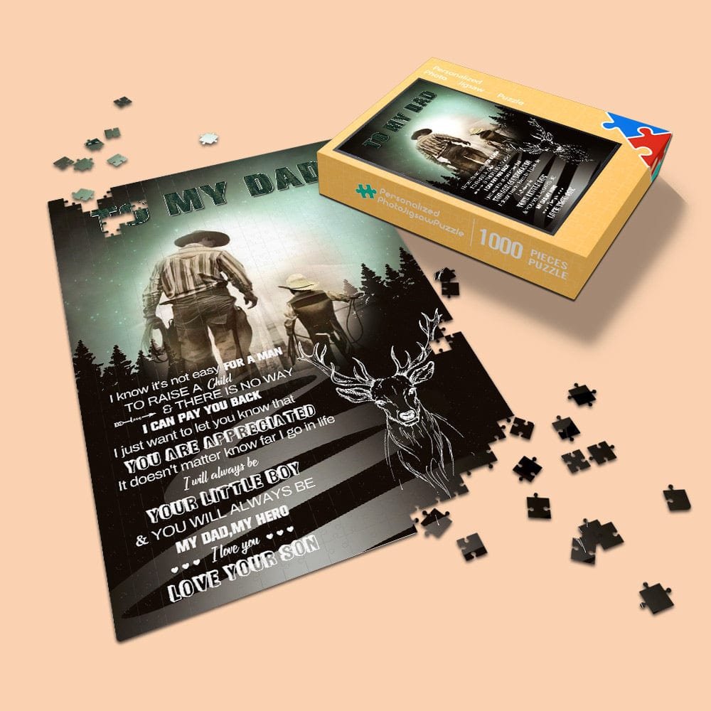 Father's Day Puzzle Custom Photo Puzzle Fathers Day Jigsaw Puzzle Personalized Father's Day Gifts - Giftlab