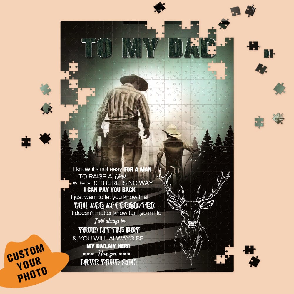 Father's Day Puzzle Custom Photo Puzzle Fathers Day Jigsaw Puzzle Personalized Father's Day Gifts - Giftlab
