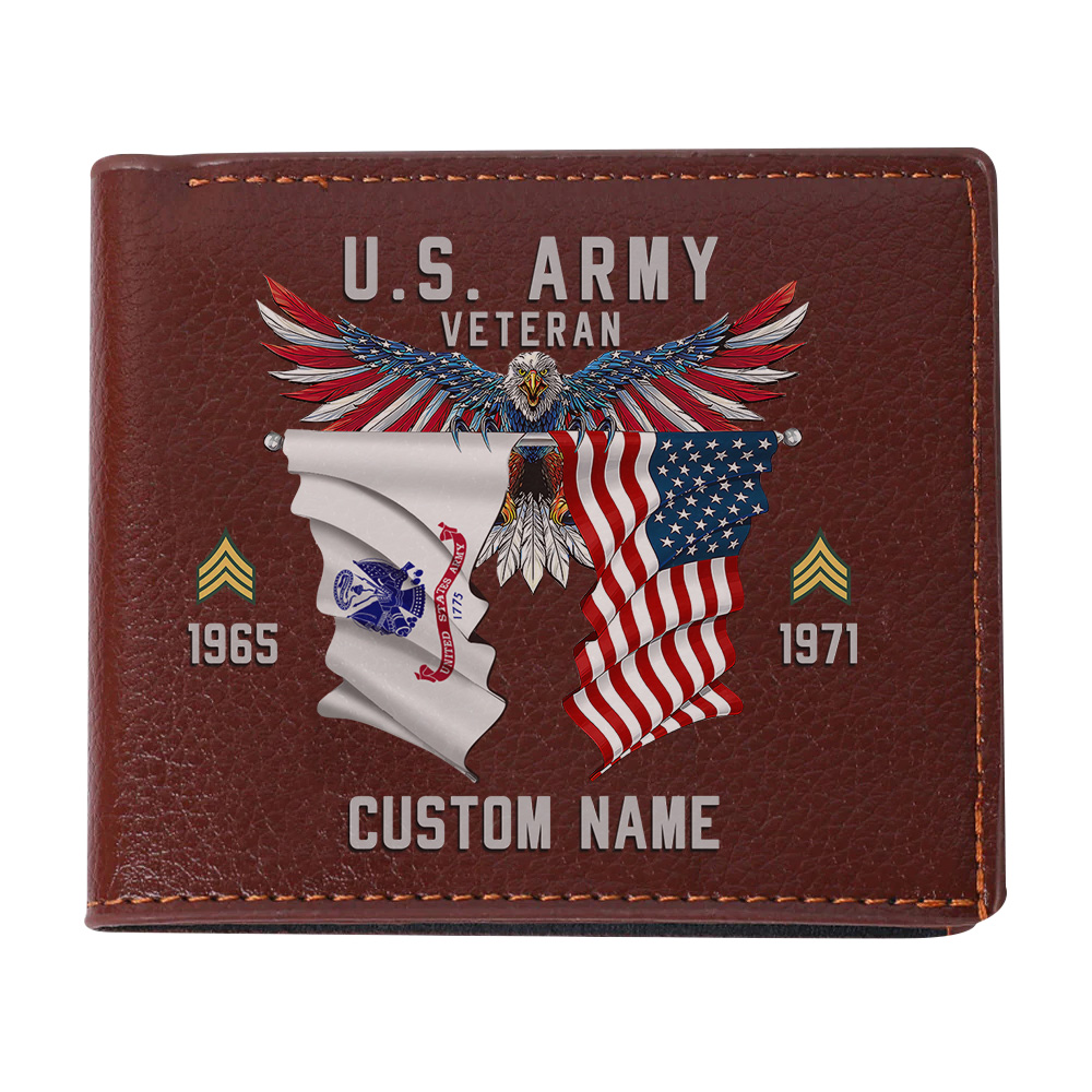 U.S ARMY - Man Wallet With Custom Name