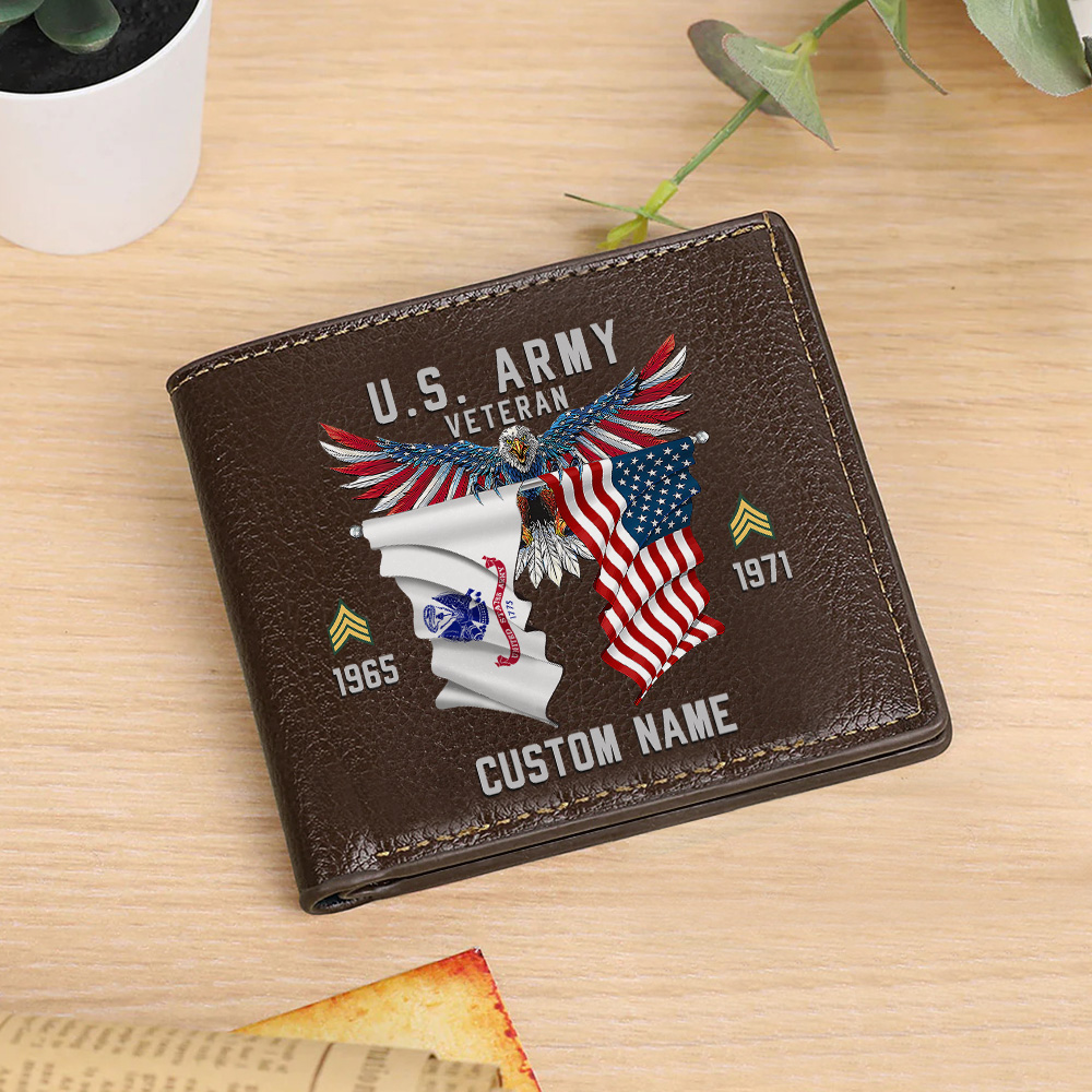 U.S ARMY - Man Wallet With Custom Name