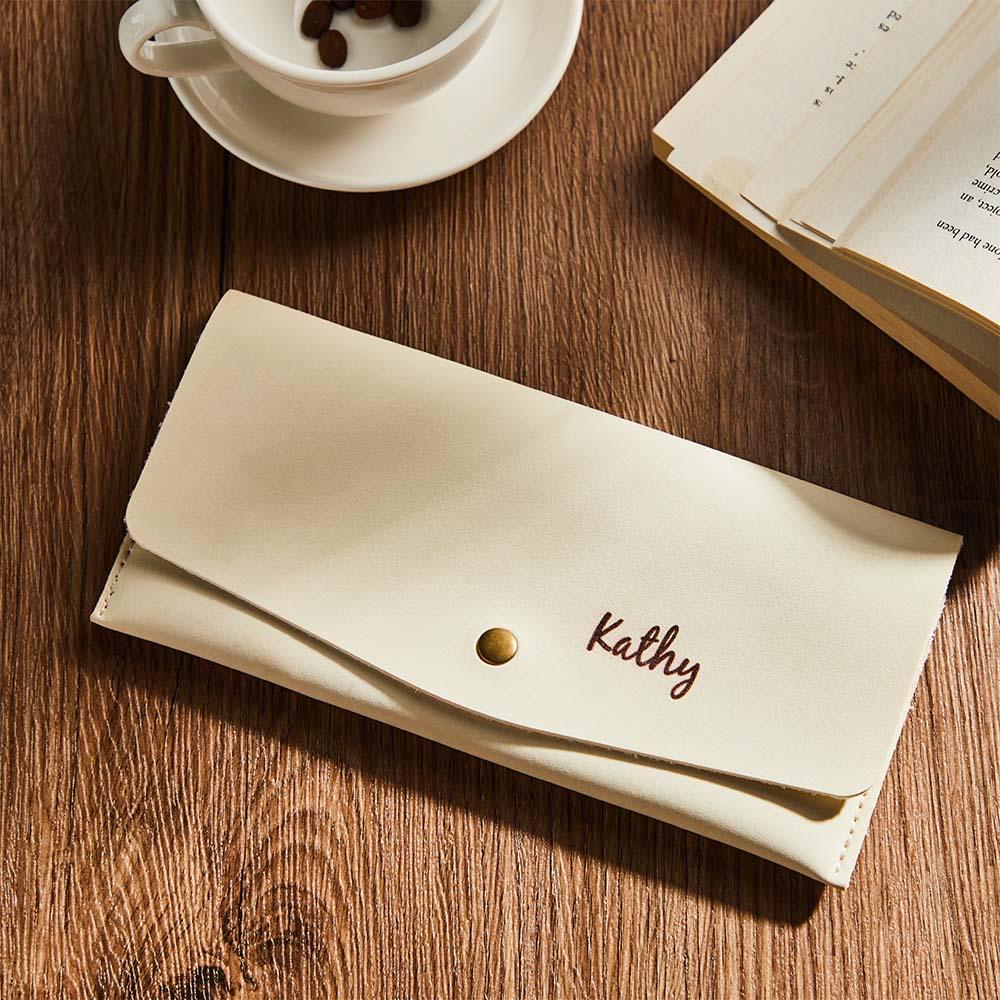 Personalized Bridesmaids Gift Slim Distressed Leather Women's Wallet leather Purse Wallet Gift for Her - Myphotowallet