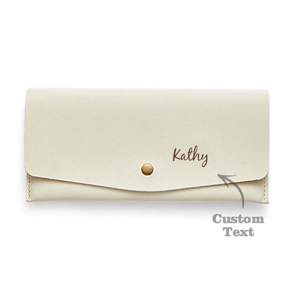Personalized Bridesmaids Gift Slim Distressed Leather Women's Wallet leather Purse Wallet Gift for Her - Myphotowallet