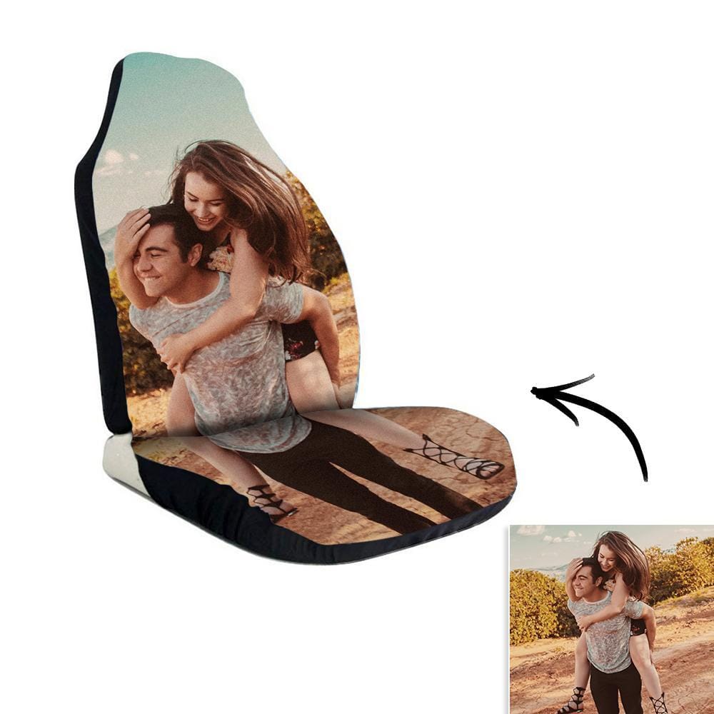 Custom Photo Car Seat Covers Print for Couples - Giftlab