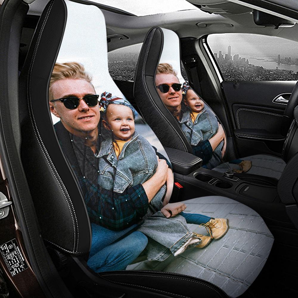 Custom Car Seat Cover Seat Print Unique Gifts Christmas Gifts For Dad - Giftlab