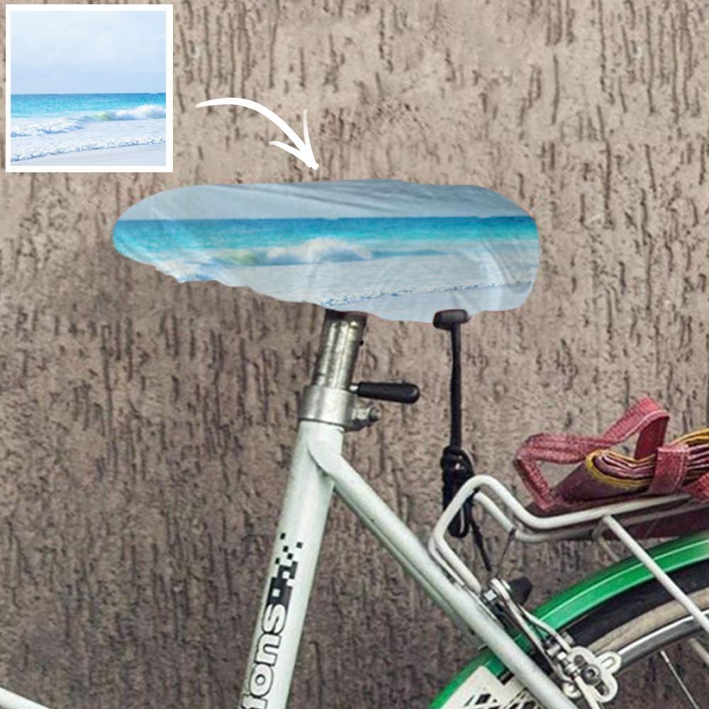 Custom Photo Bicycle Seat Cover, Waterproof Rain Bicycle Saddle Cover - Outside the Window - Giftlab