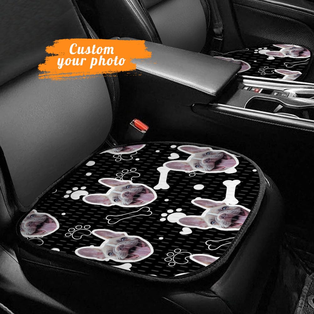 Custom Car Seat Covers Custom Dog Face Universal Car Cushion Gift For Family - Giftlab