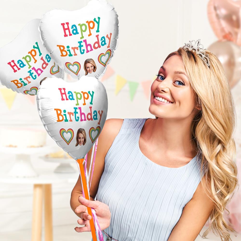 Custom Face Balloons Happy Birthday Balloons for Birthday Party Decoration Supplies - Giftlab