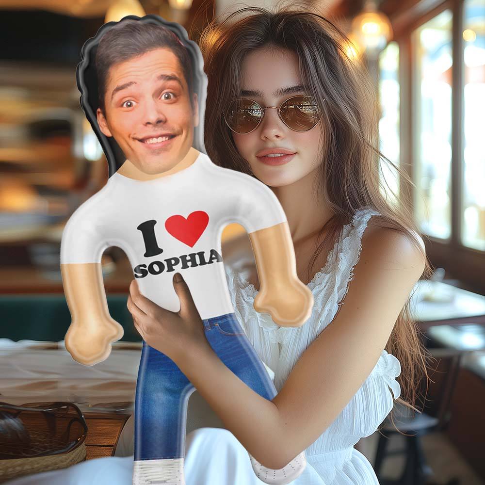 Custom Blow Up Doll Personalized I Heart You Blow Up Dolls Funny Inflatable Doll Gifts for Her - Giftlab