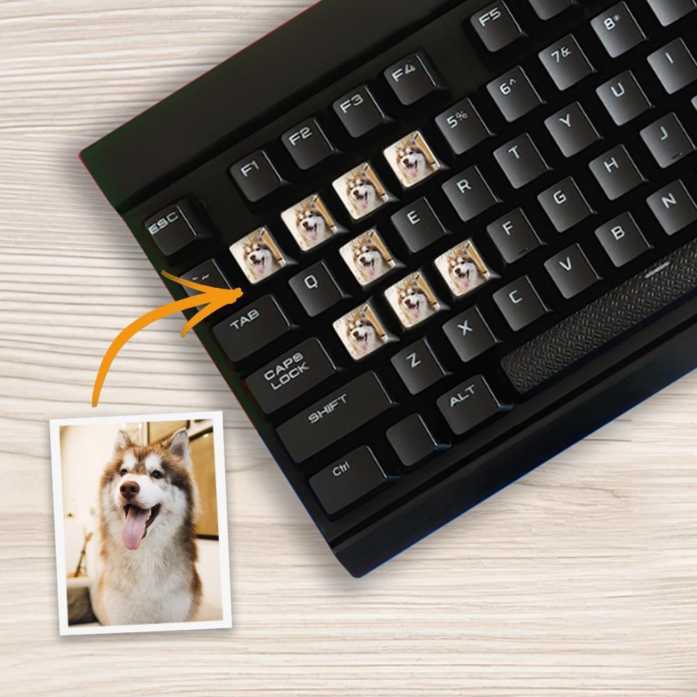 Custom Image Keycaps Custom Keyboard Keycaps Gifts for Pet Lovers - Giftlab