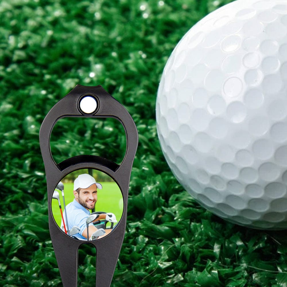 Custom Golf Ball Marker Personalized Bottle Opener Multipurpose Golf Fork Custom Gifts for Golf Lover - Giftlab