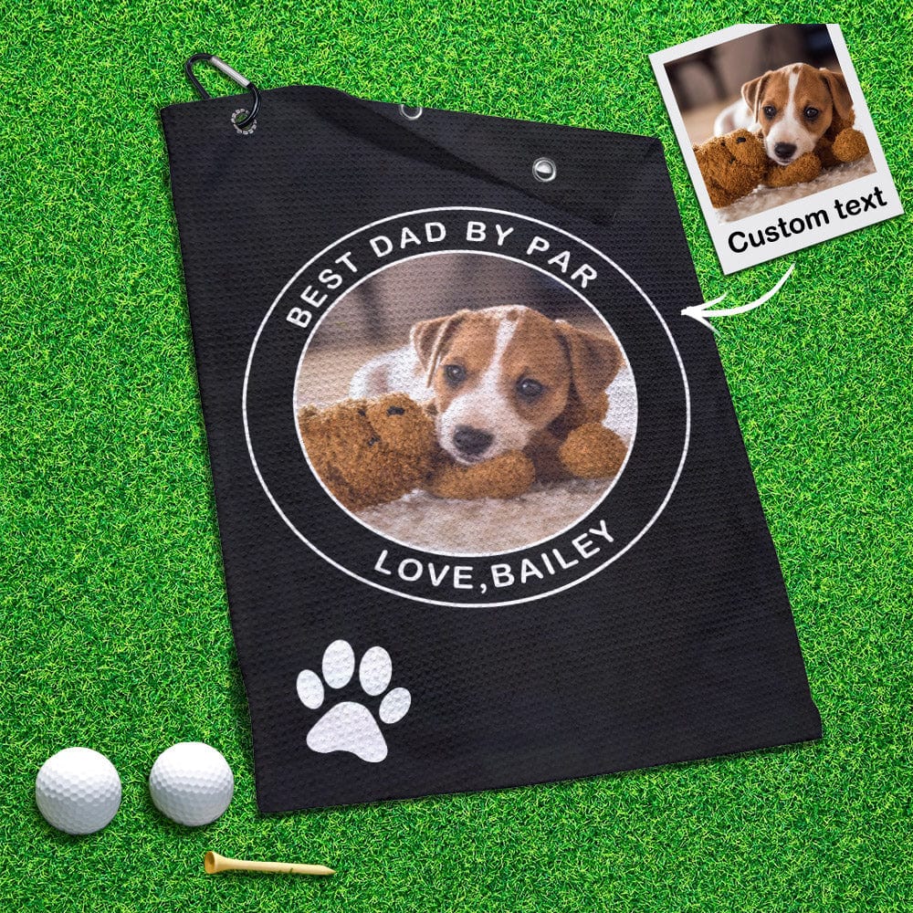 Printed Golf Towel Custom Golf Towel Sports Towel Gifts for Pet Lovers - Dog Paw Print - Giftlab