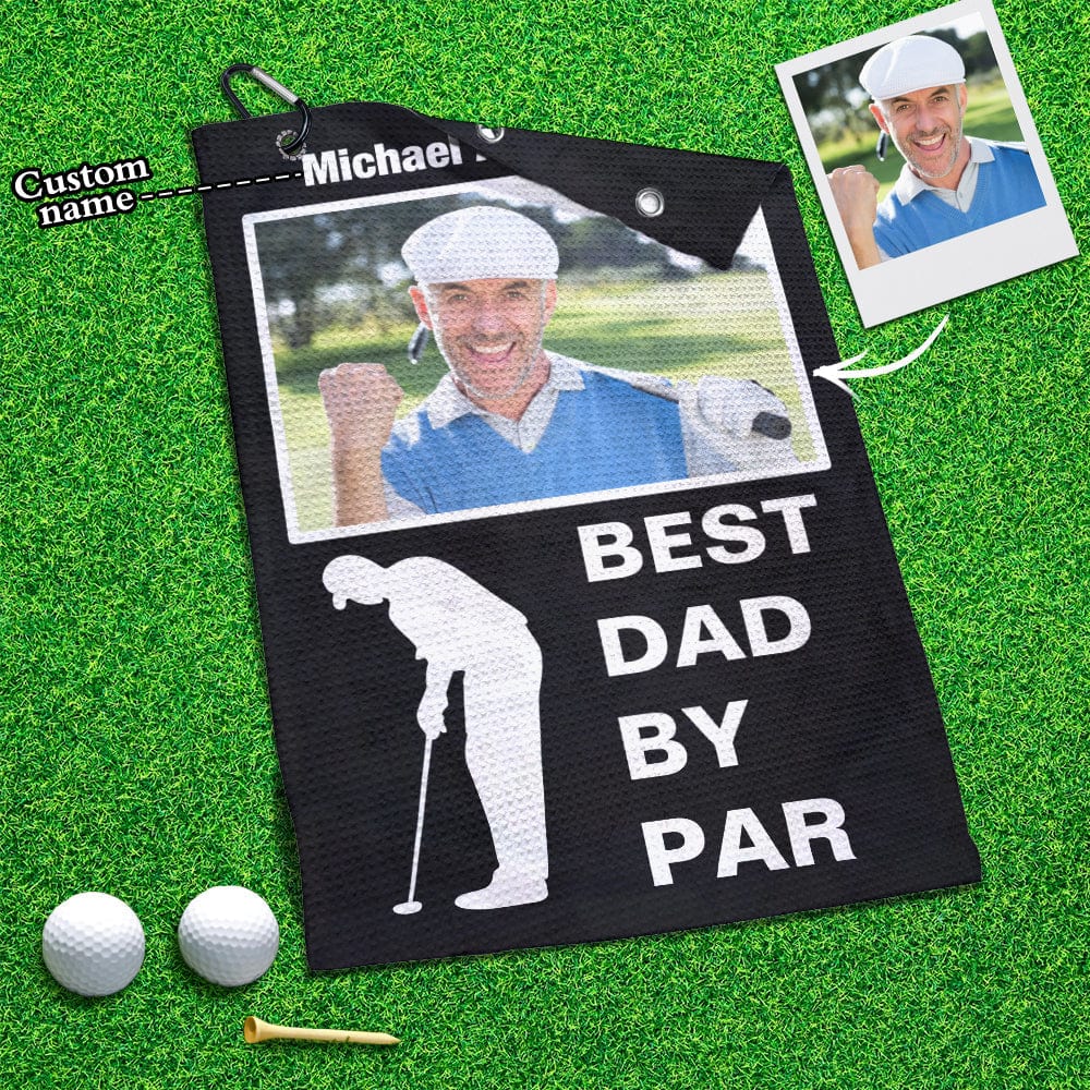 Photo Golf Towel Personalised Golf Towel Gifts for Dad - Best Dad - Giftlab