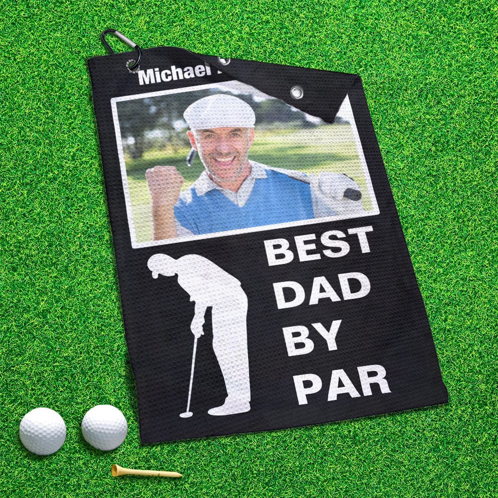 Photo Golf Towel Personalised Golf Towel Gifts for Dad - Best Dad - Giftlab