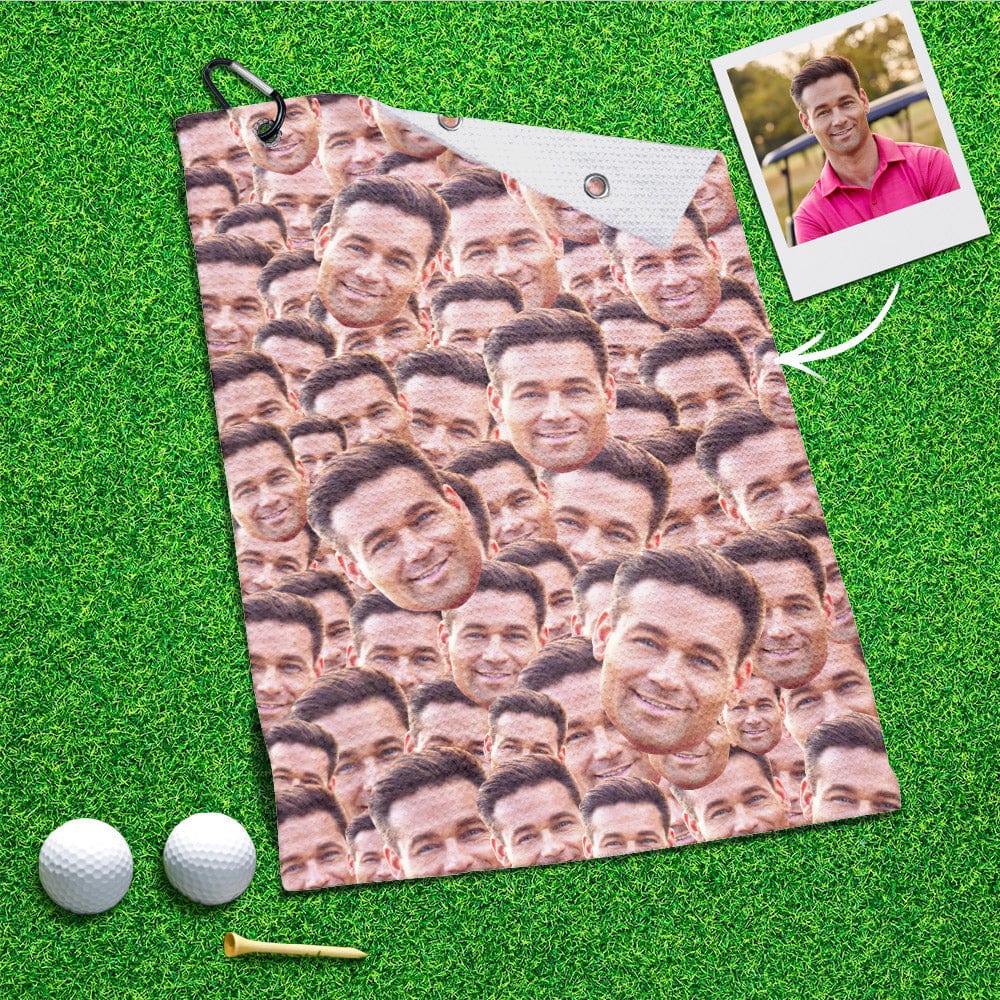 Custom Printed Golf Towel With Face Custom Towel Gifts for Golf Lovers 22 Styles - Giftlab