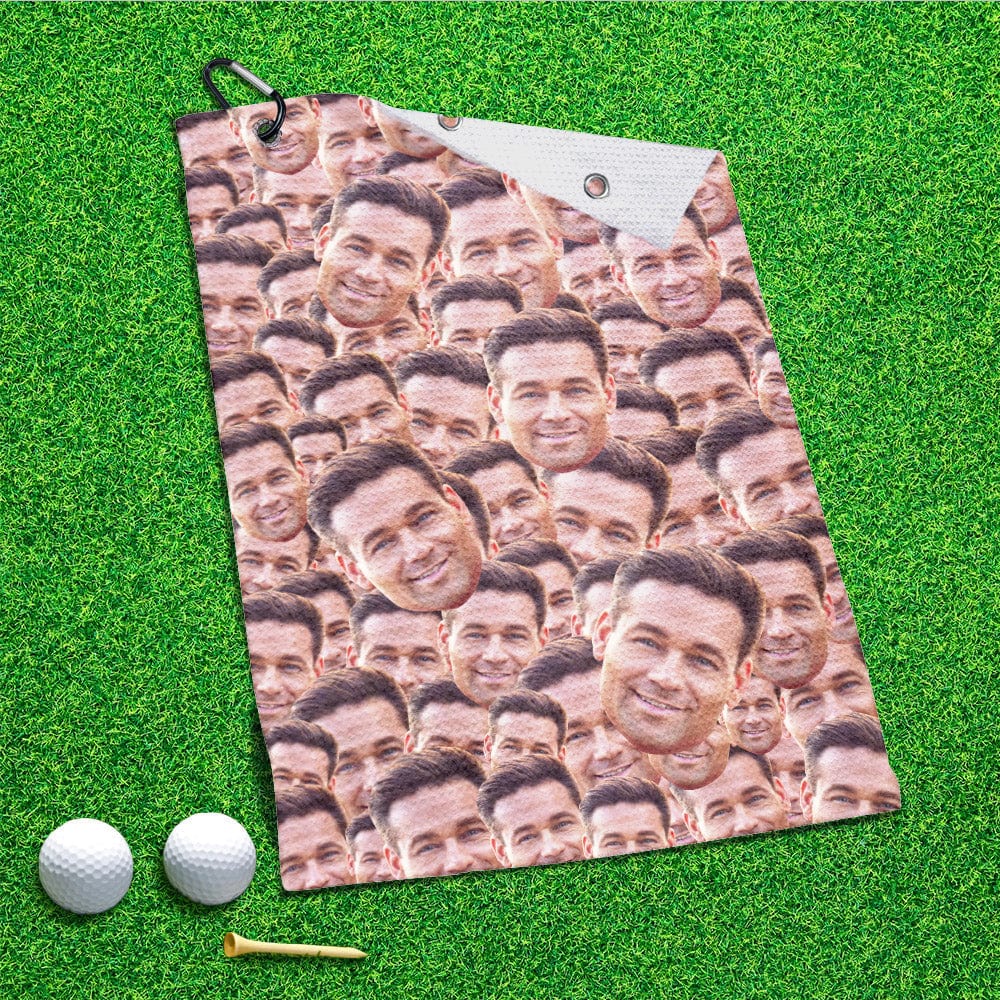 Custom Printed Golf Towel With Face Custom Towel Gifts for Golf Lovers 22 Styles - Giftlab
