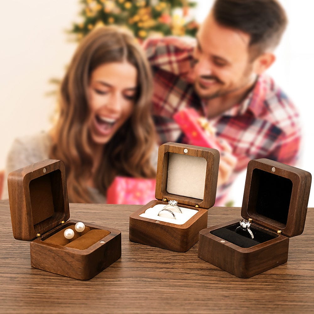 Custom Wooden Ring Box With Name Wedding Gift For Her - Giftlab
