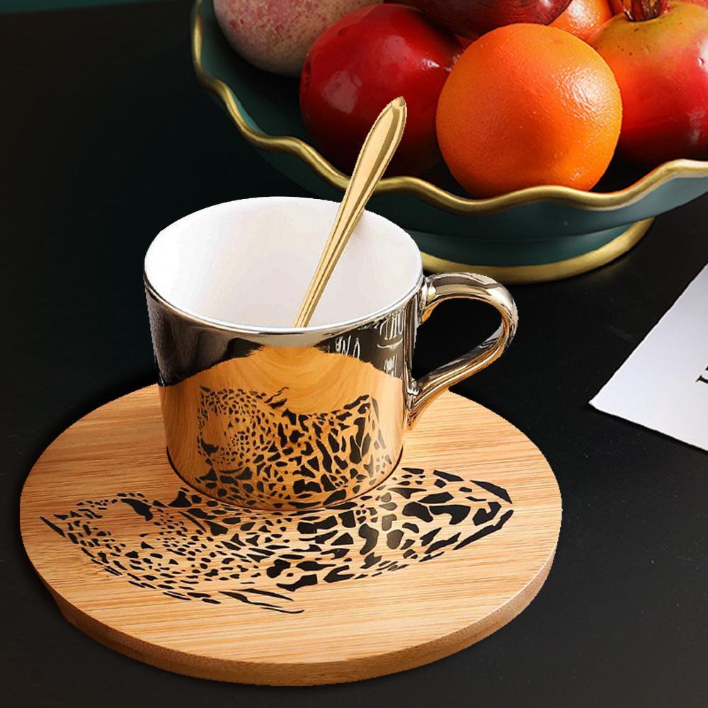 Leopard Coffee Mug Image Coffee Cup Funny Coffee Cups Saucer Set Creativity Valentine's Day Gifts - Giftlab