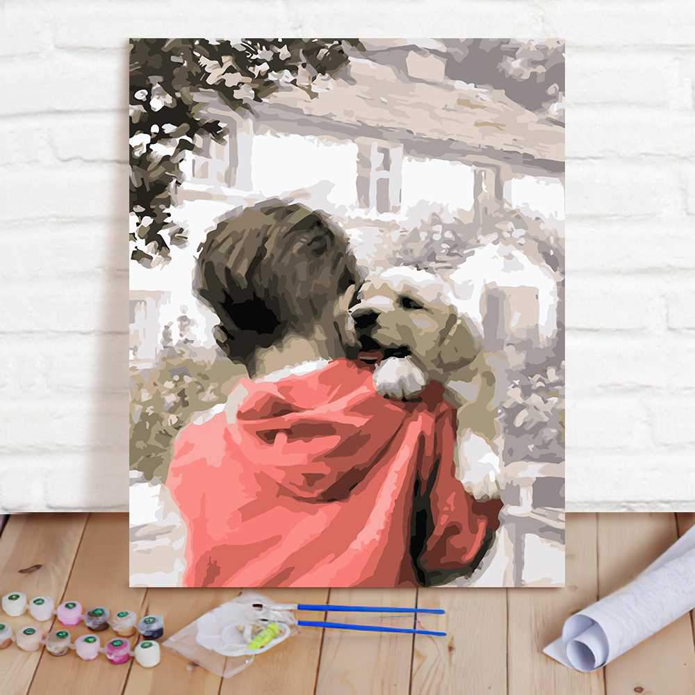 Paint By Numbers Custom Paint By Number Kits - Pet Lover - Giftlab