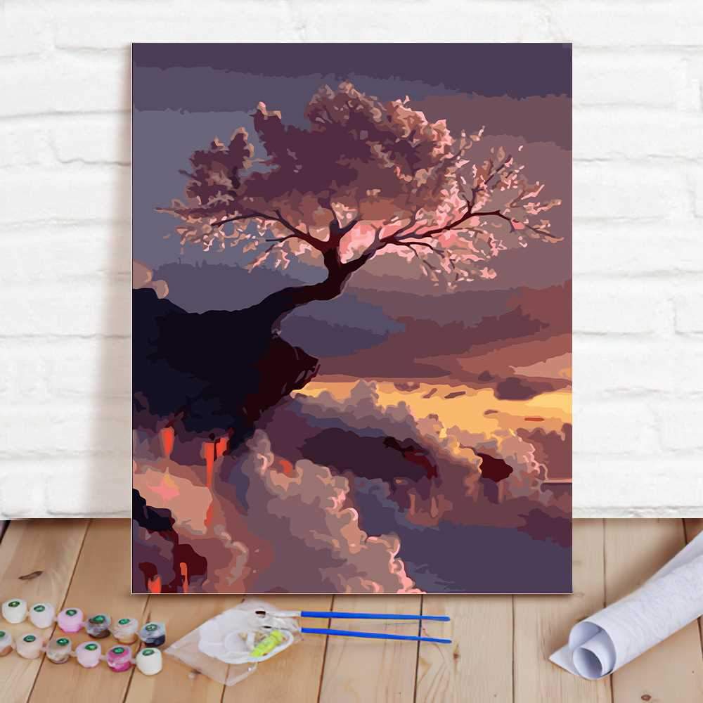 Paint By Numbers Custom Paint By Number Kits - Tree - Giftlab