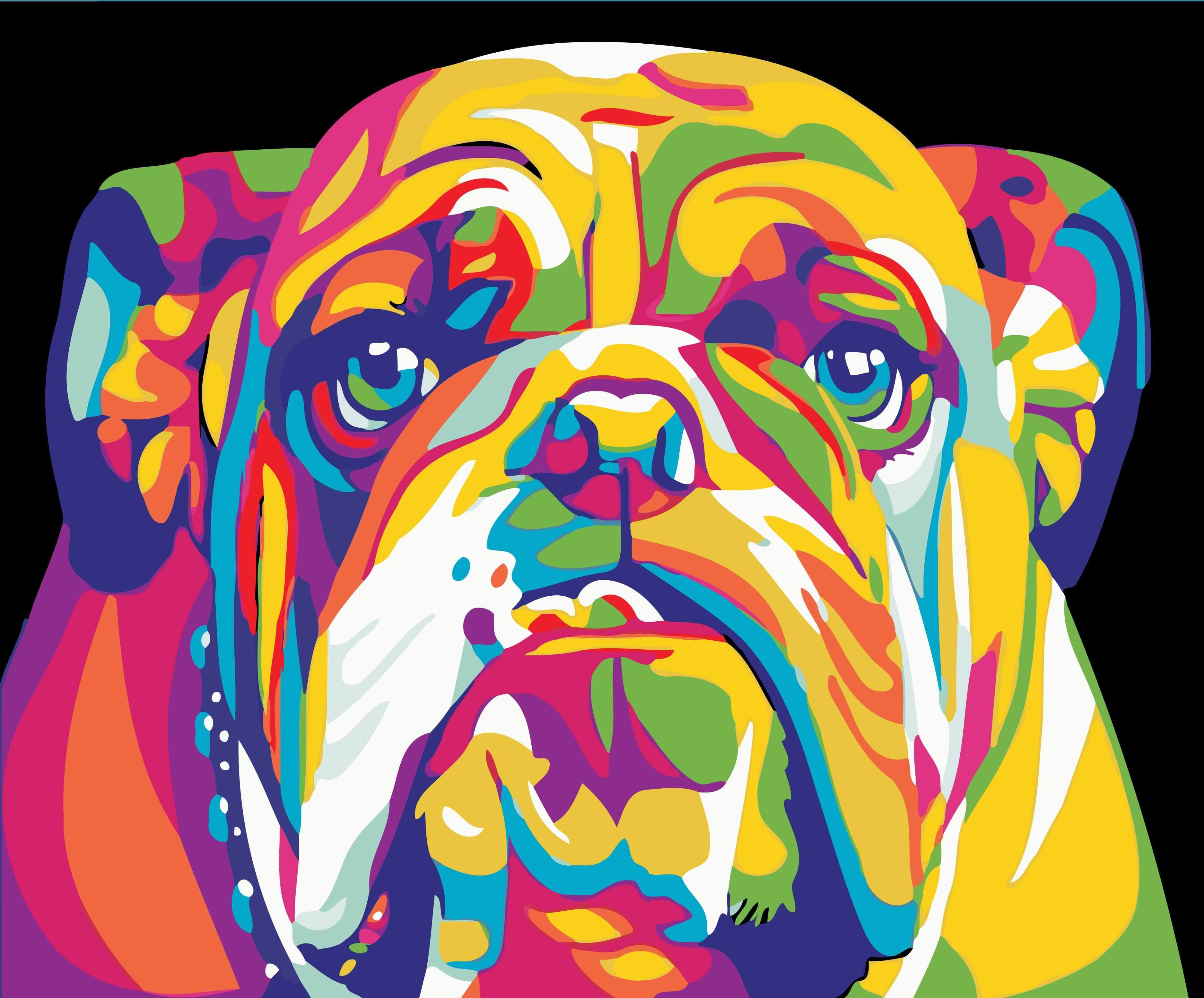 Paint By Numbers Custom Paint By Number Kits - Abstract Dog - Giftlab