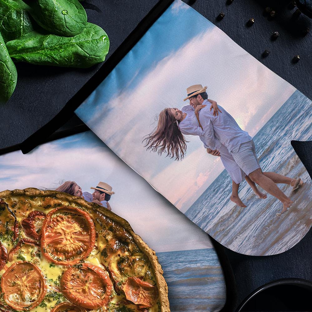 Custom Oven Mitts & Pot Holders Set Baking Set Kitchen Gift Valentine' Day Gifts For Couple - Giftlab