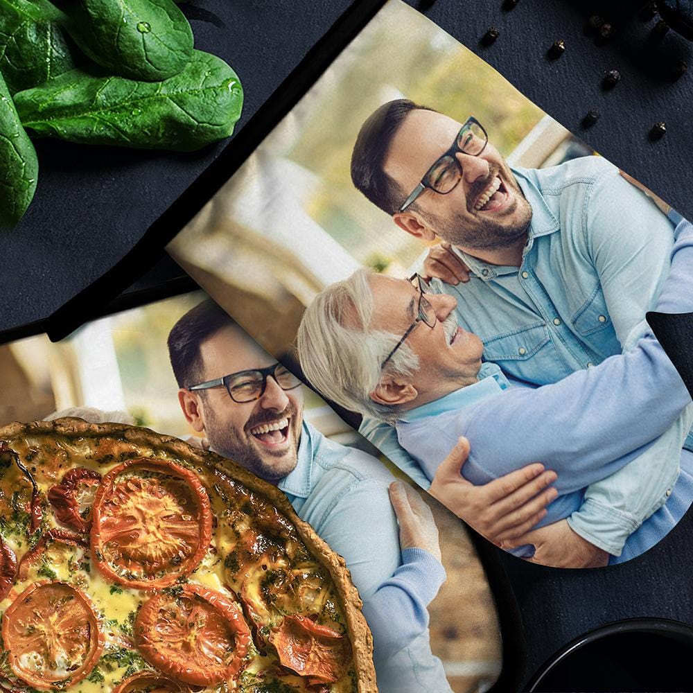 Father's Day Gift Custom Oven Mitts & Potholders Set Baking Set Kitchen Gift - Giftlab
