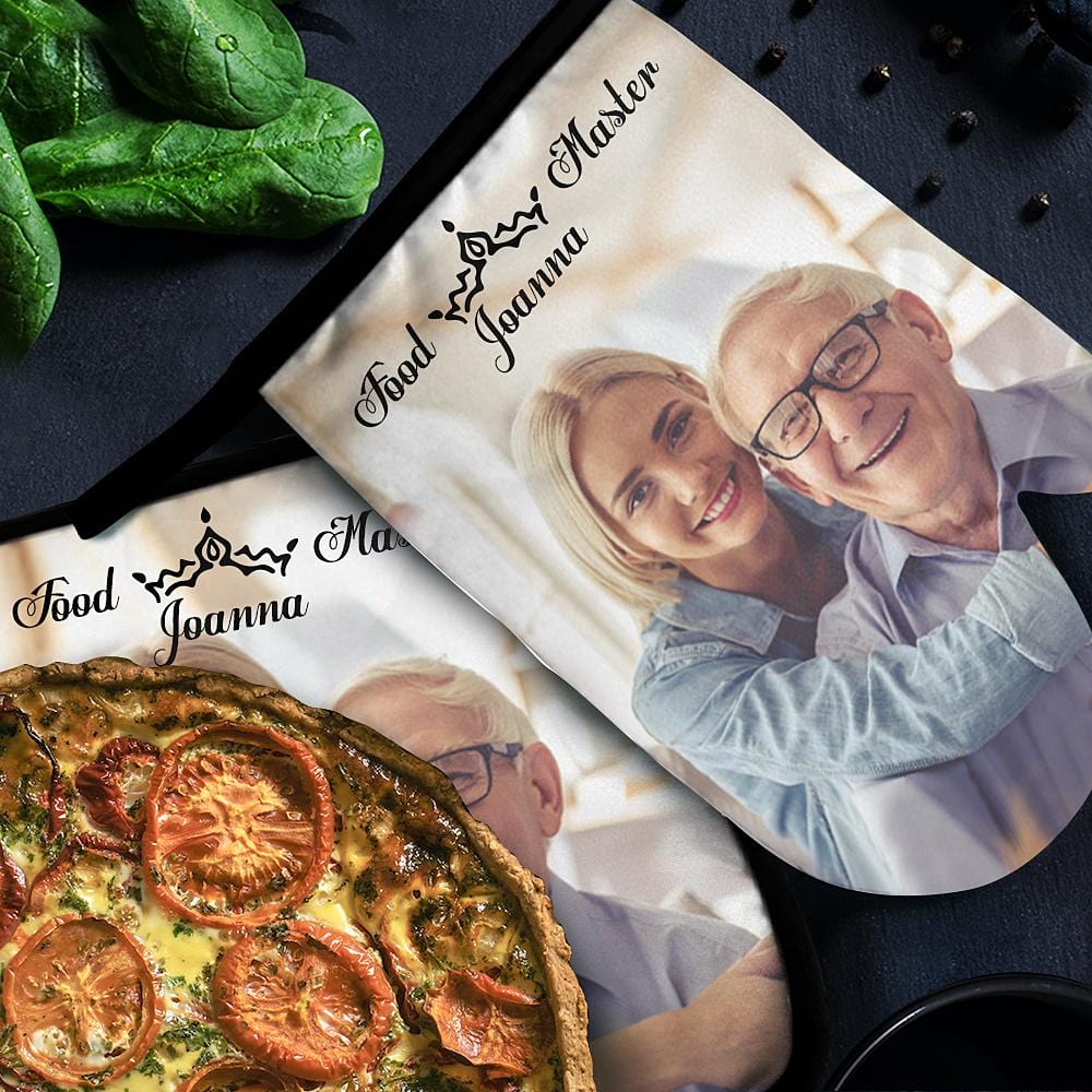 Family Gift Custom Oven Mitts & Pot Holders Set Baking Set Kitchen Gift - Giftlab